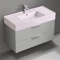 Pink Sink Bathroom Vanity, 40